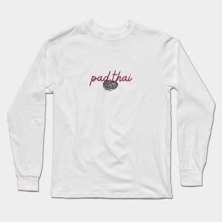 pad thai - maroon red - with sketch Long Sleeve T-Shirt